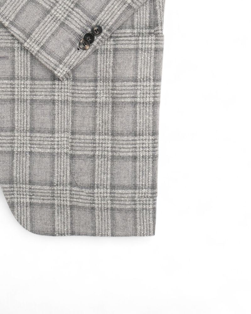 Grey Slub Wool & Cashmere Sports Jacket