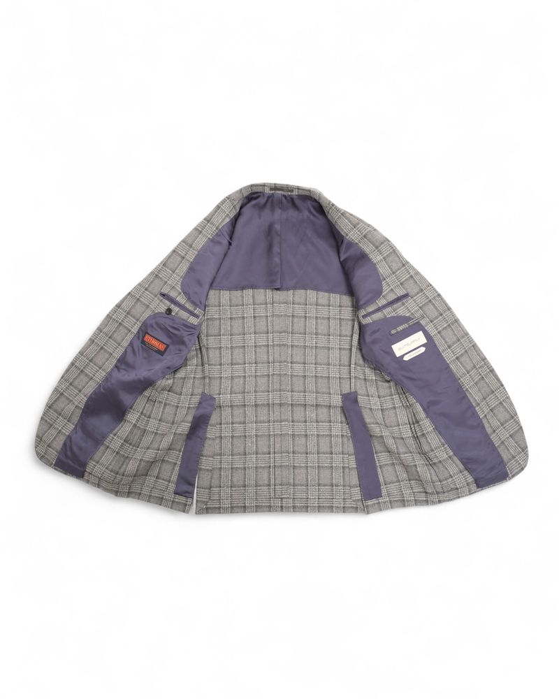 Grey Slub Wool & Cashmere Sports Jacket
