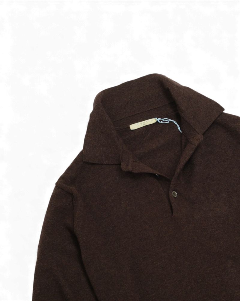 Dark Brown 12 Gauge Merino Polo