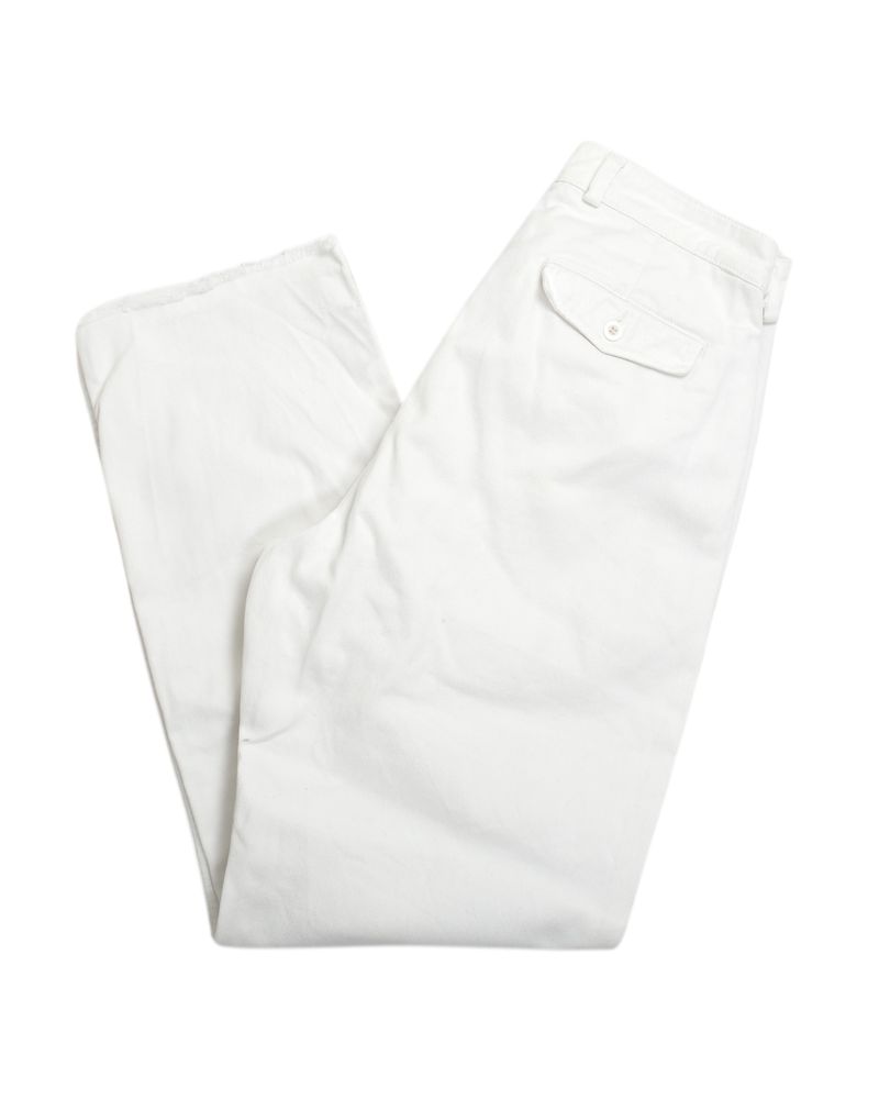White High Rise Pleated Tanger Trousers