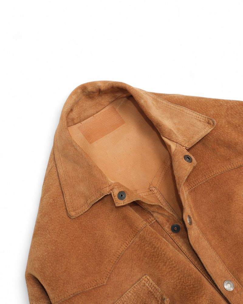 Tobacco Rough-out Suede Western Overshirt