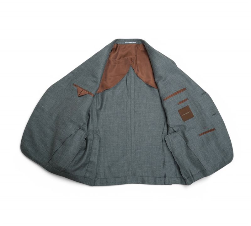 Teal Wool Hopsack Sports Jacket