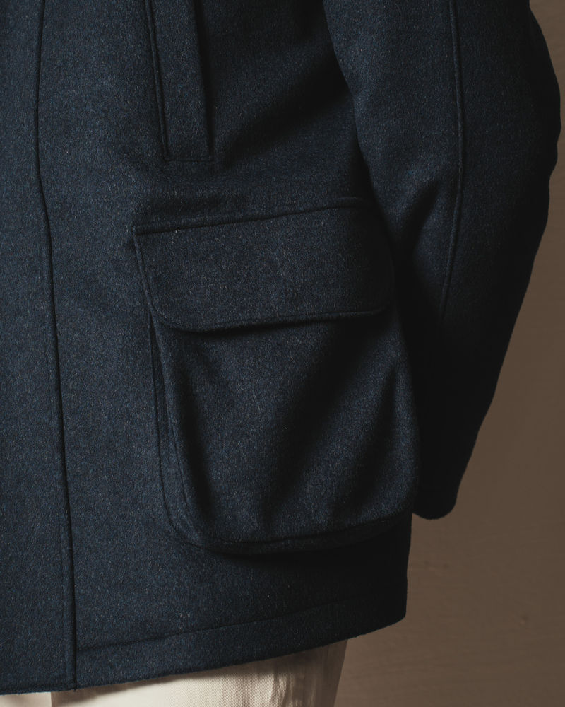 Navy Wool Raglan jacket