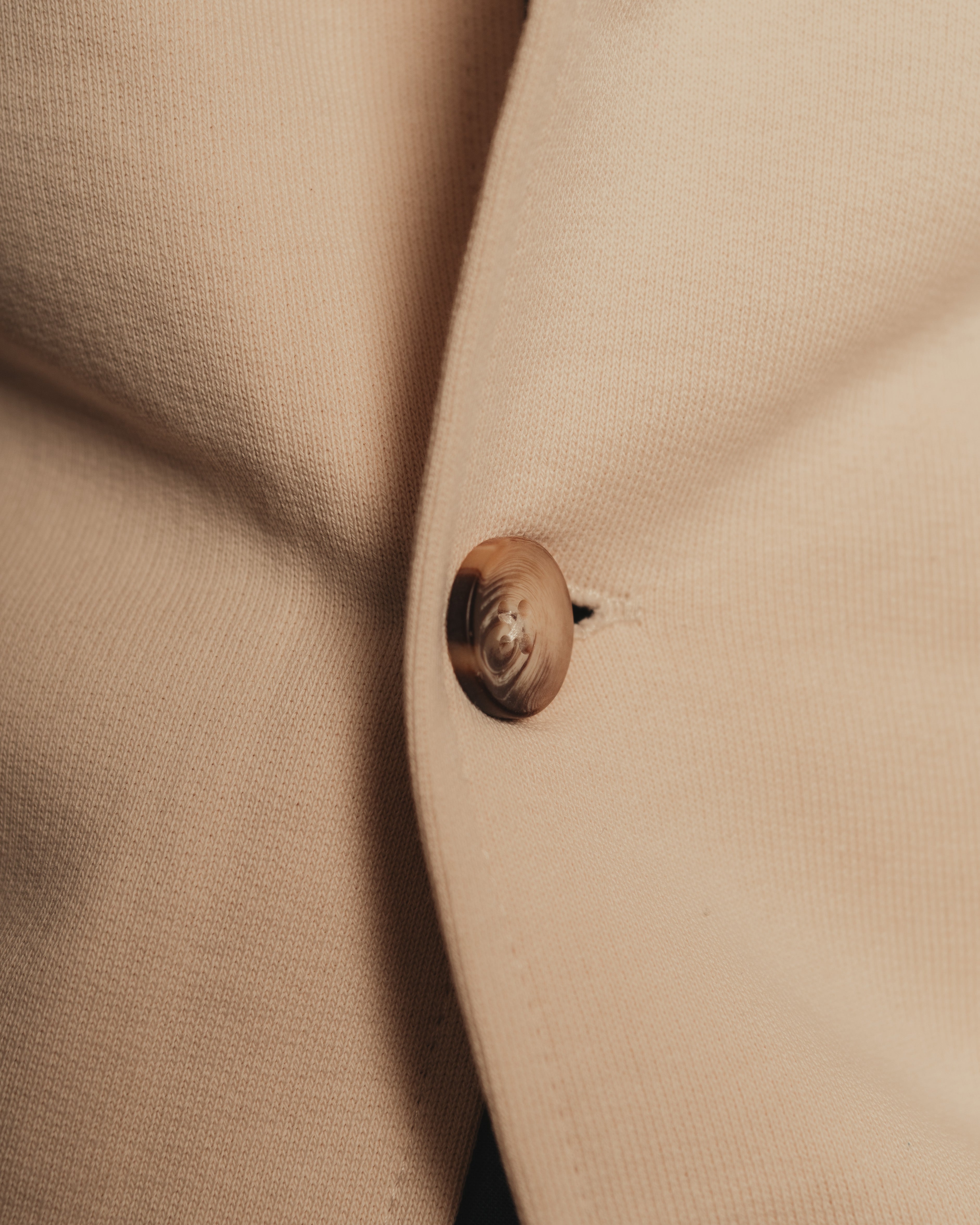 Beige Cotton Blouson Jacket
