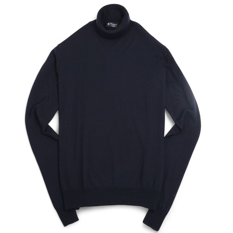 Navy Merino Rollneck