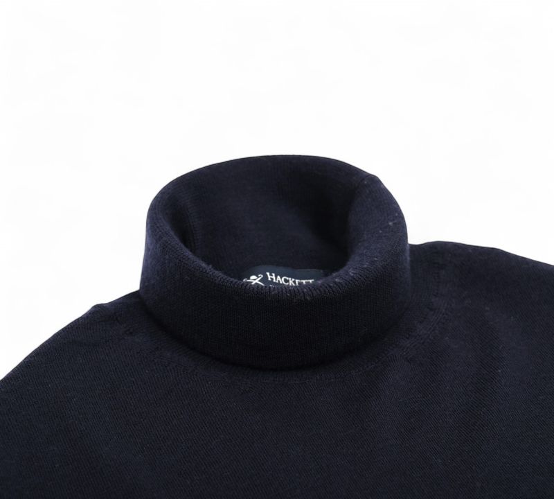 Navy Merino Rollneck
