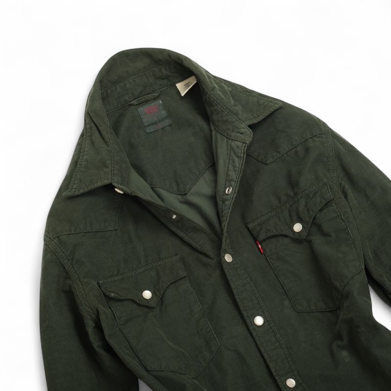 Forrest Green Needlecord Western Shirt