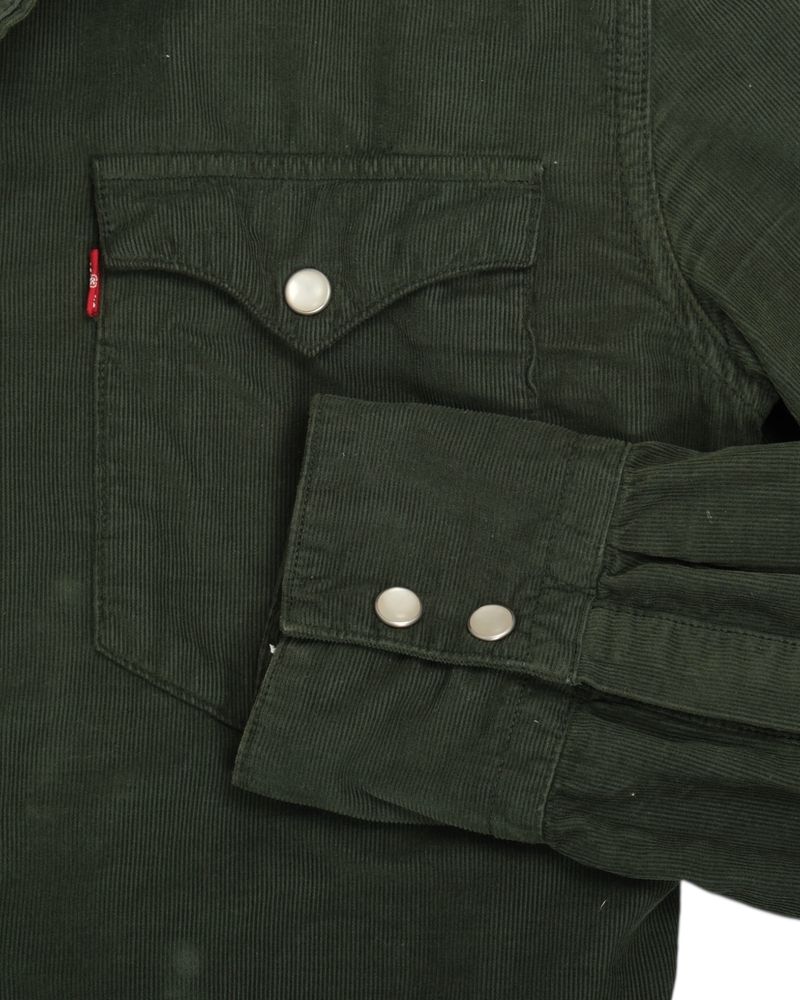 Forrest Green Needlecord Western Shirt