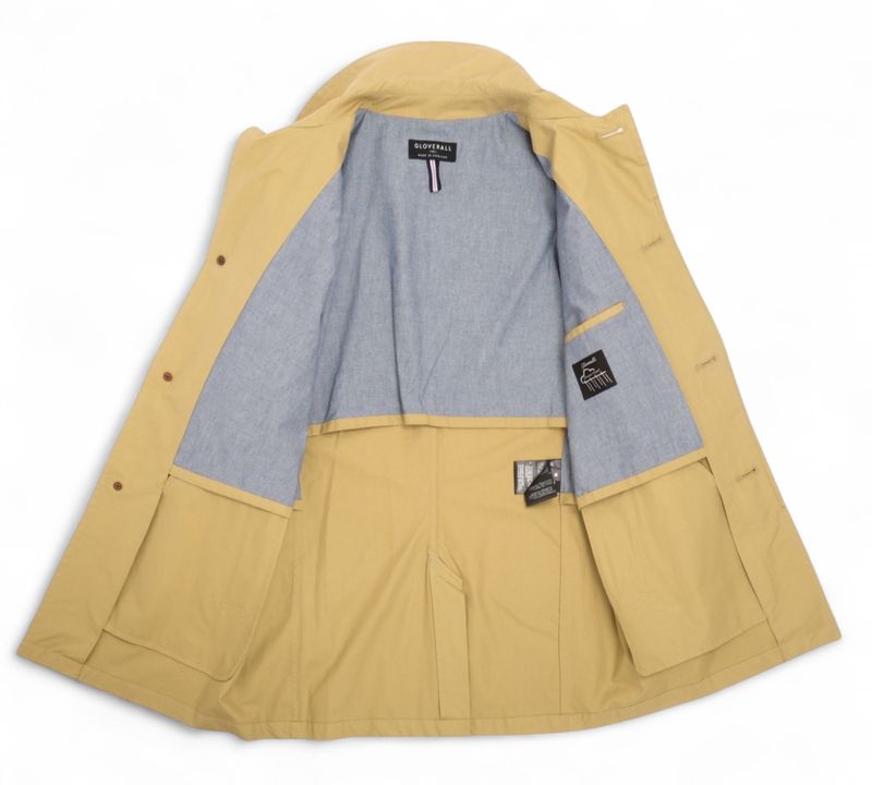 Beige Cotton Car Coat