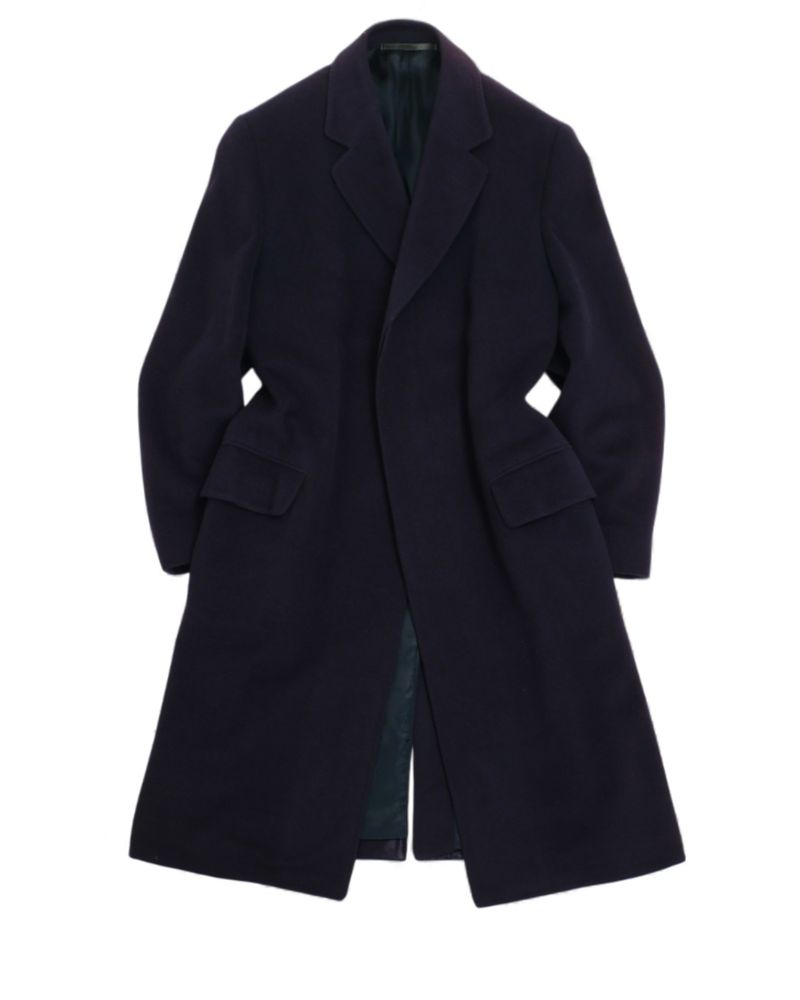 Navy Cashmere Overcoat