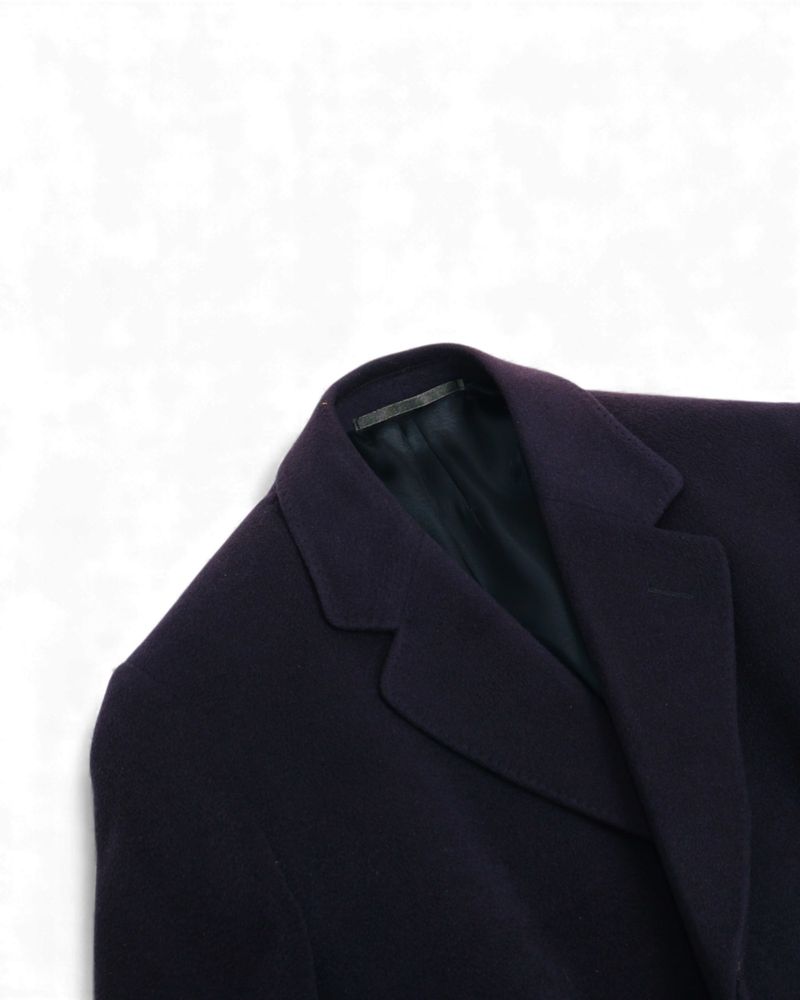 Navy Cashmere Overcoat