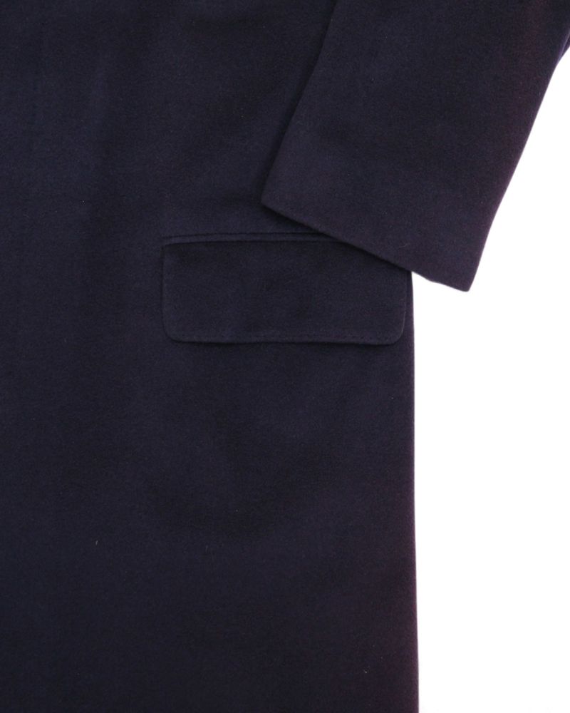 Navy Cashmere Overcoat