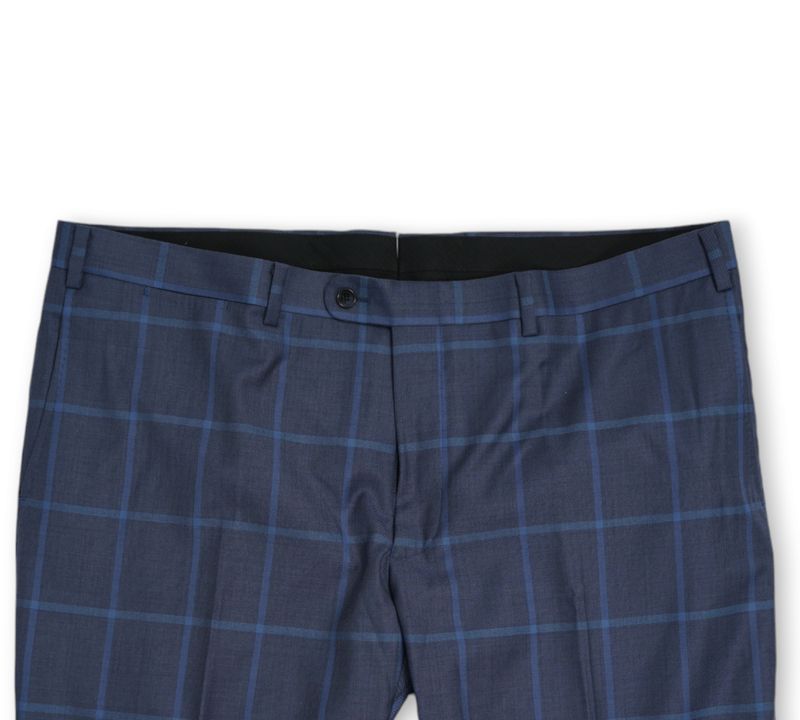 Dark Blue Windowpane Suit