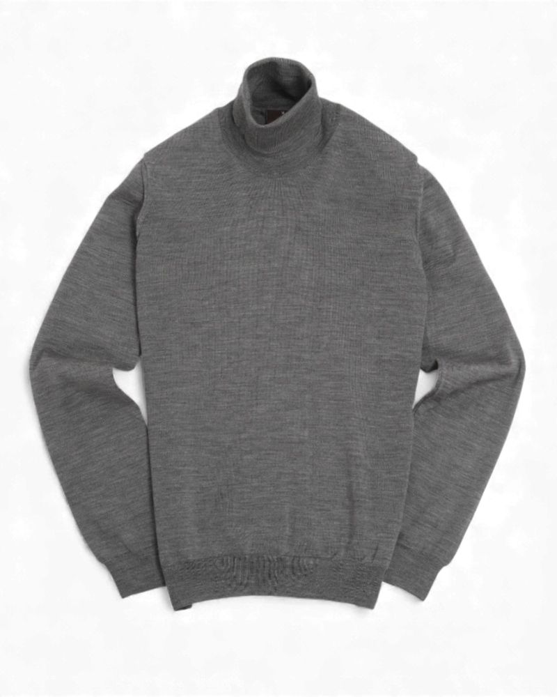 Light Charcoal Merino Rollneck
