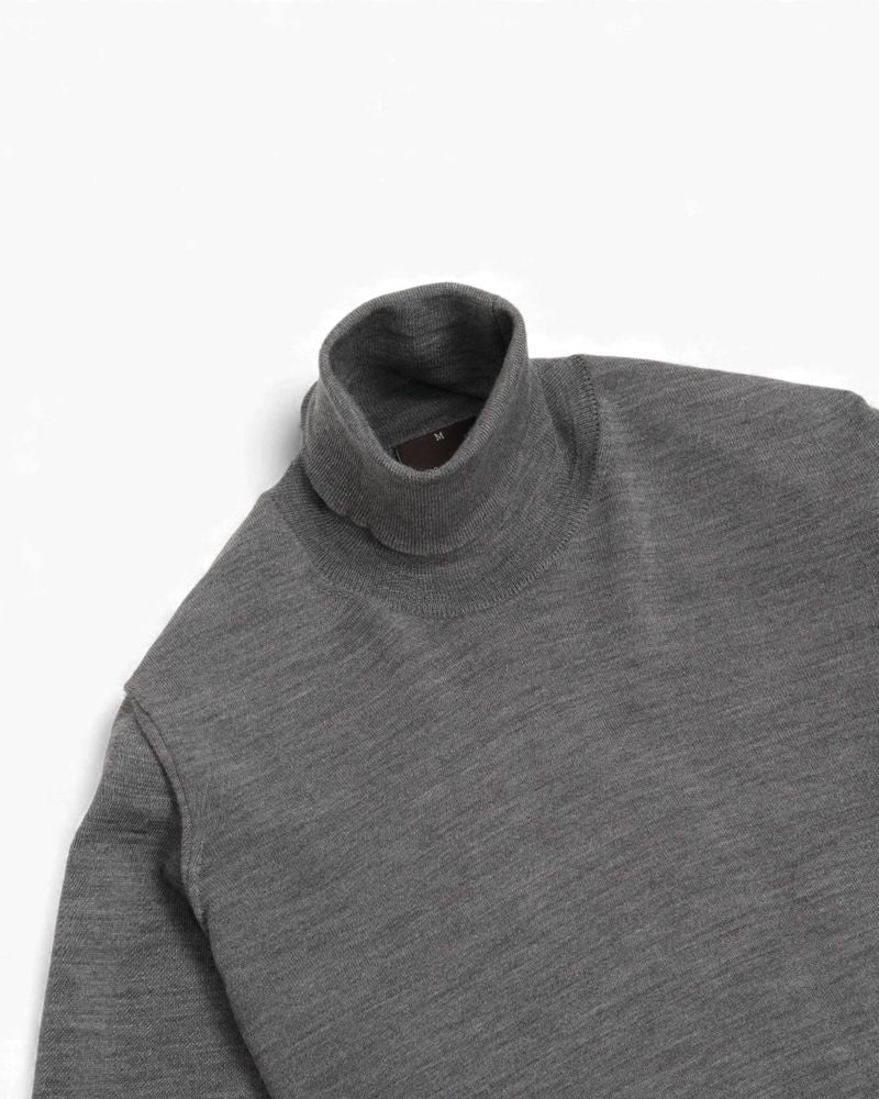 Light Charcoal Merino Rollneck