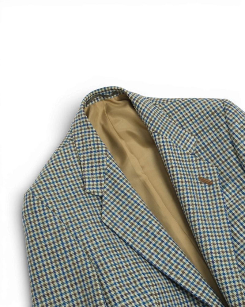 Beige/Blue/Moss Gunclub Tweed Sports Jacket