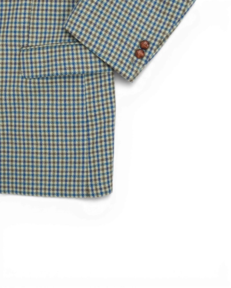 Beige/Blue/Moss Gunclub Tweed Sports Jacket