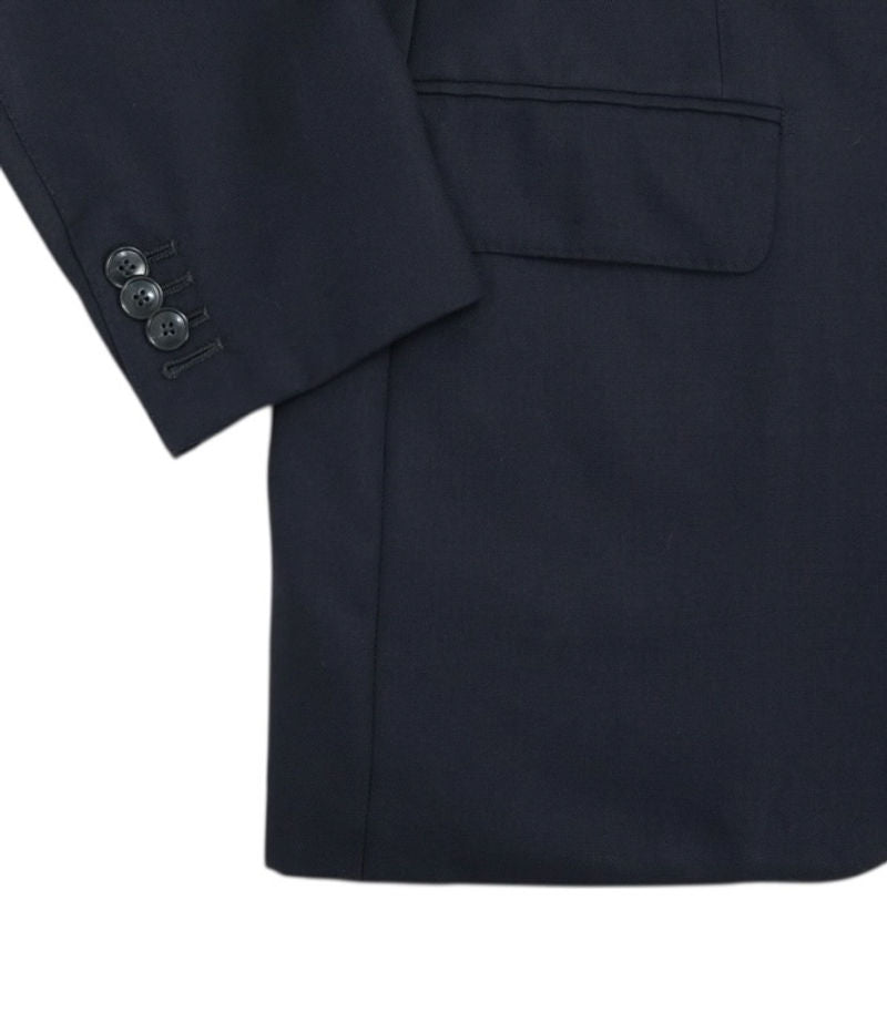 Navy Single Breasted Wool Suit