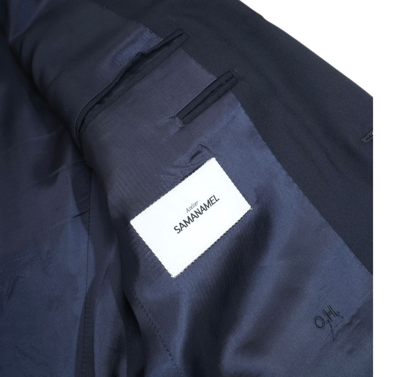 Navy Single Breasted Wool Suit