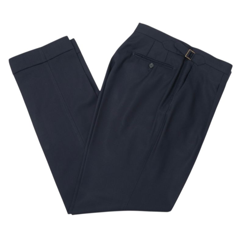 Navy Single Breasted Wool Suit