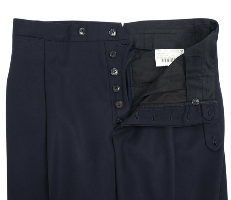 Navy Single Breasted Wool Suit