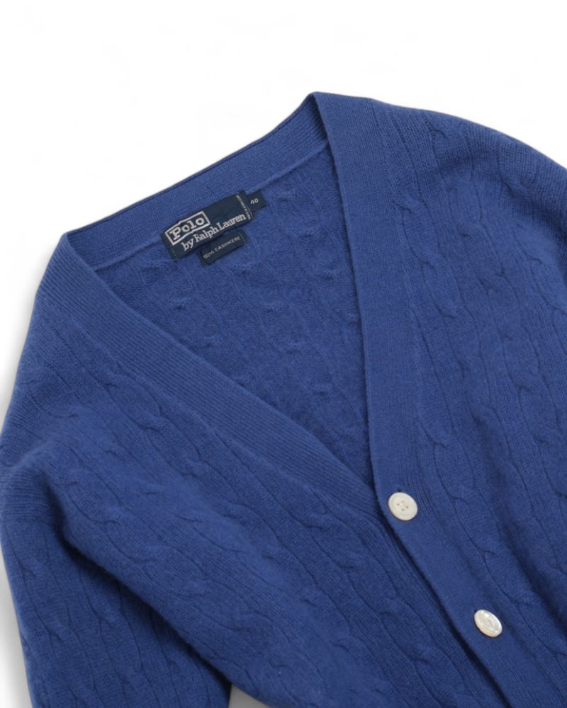 Cobalt Blue Cable Knitted Cardigan