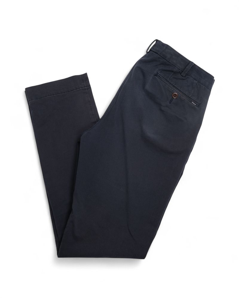 Dark Blue Cotton Chinos