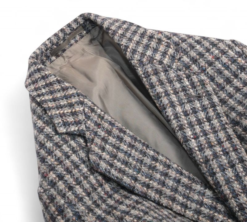 Grey Donegal Harris Tweed Checked Sports Jacket