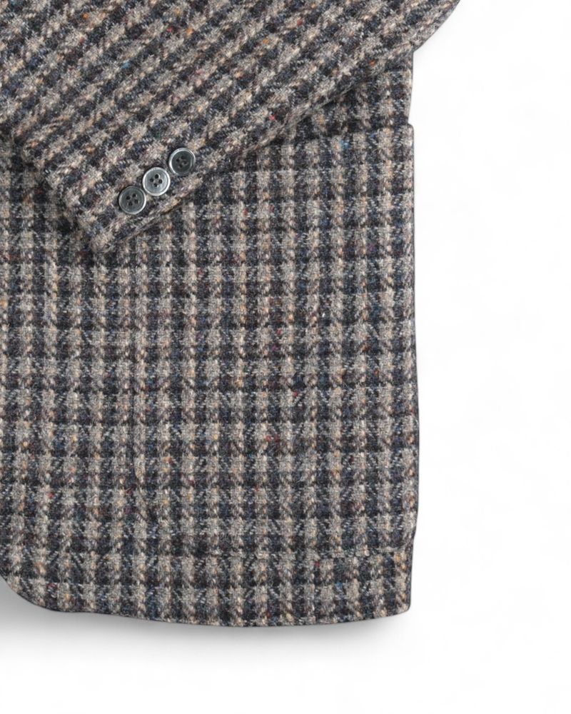 Grey Donegal Harris Tweed Checked Sports Jacket