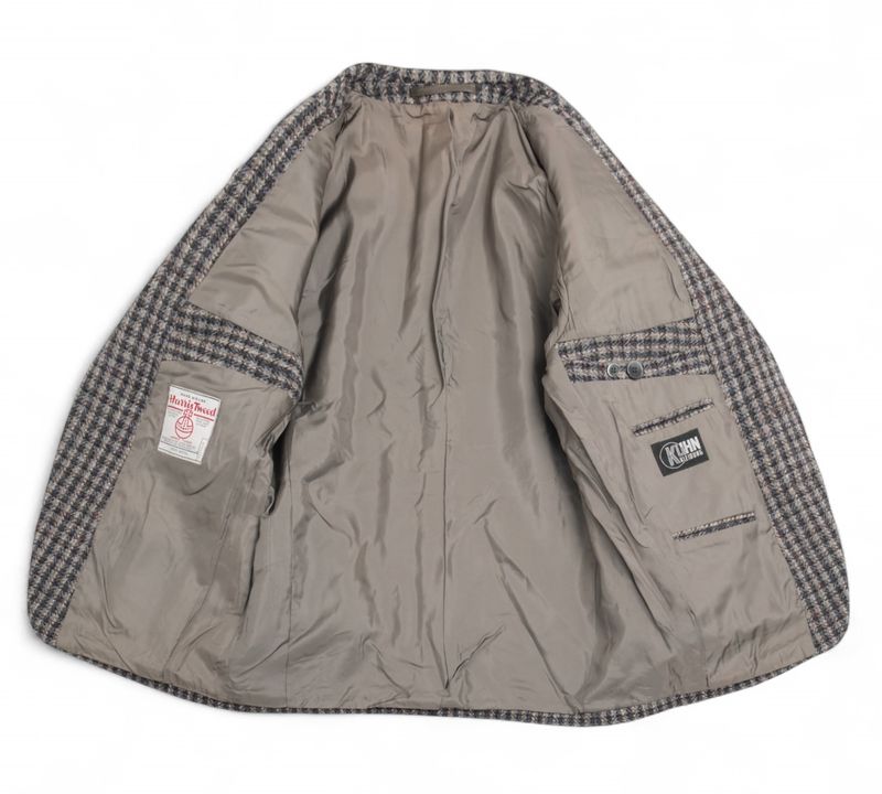 Grey Donegal Harris Tweed Checked Sports Jacket