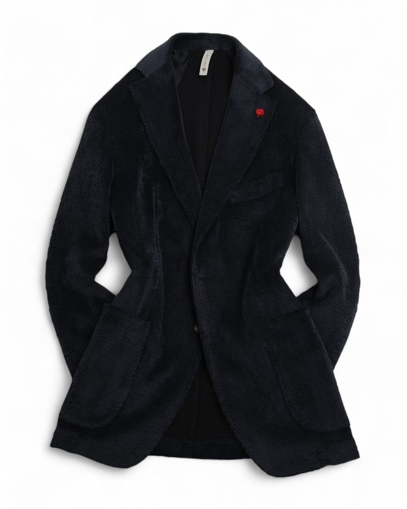 Navy Unconstructed Cord Suit