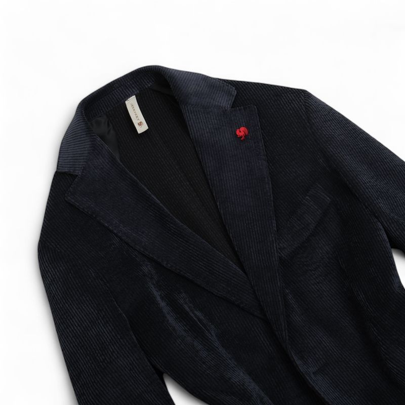 Navy Unconstructed Cord Suit
