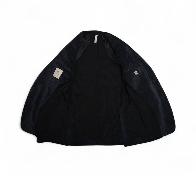 Navy Unconstructed Cord Suit