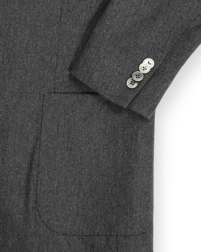 Dark Grey Flannel Sports Jacket
