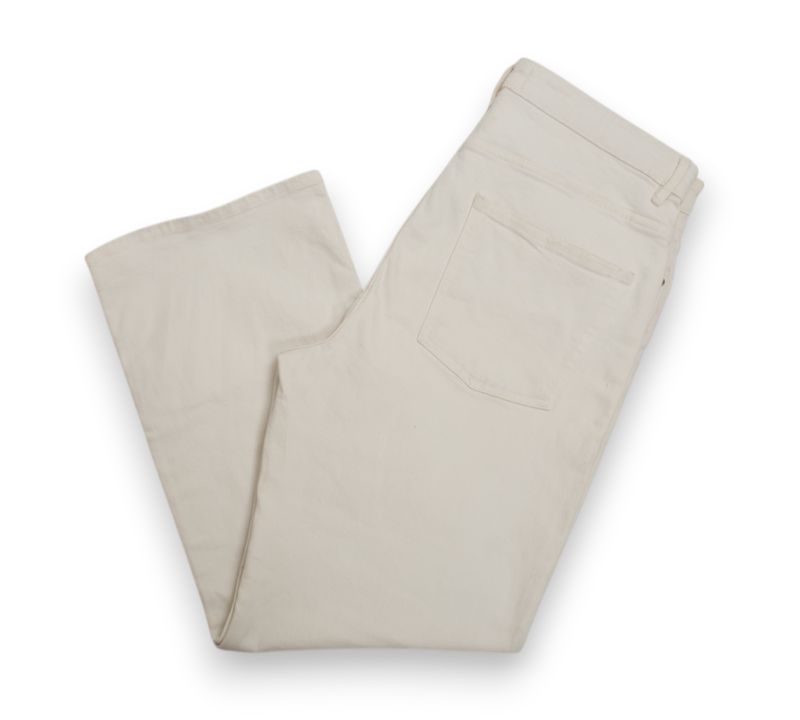 Off White High Rise Wide Jeans