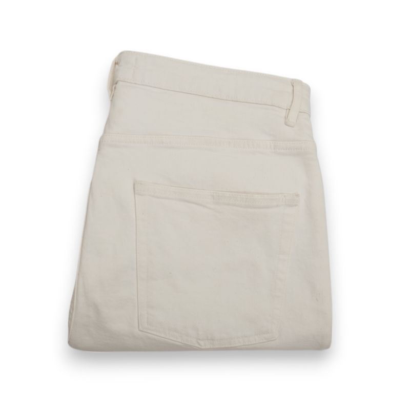 Off White High Rise Wide Jeans