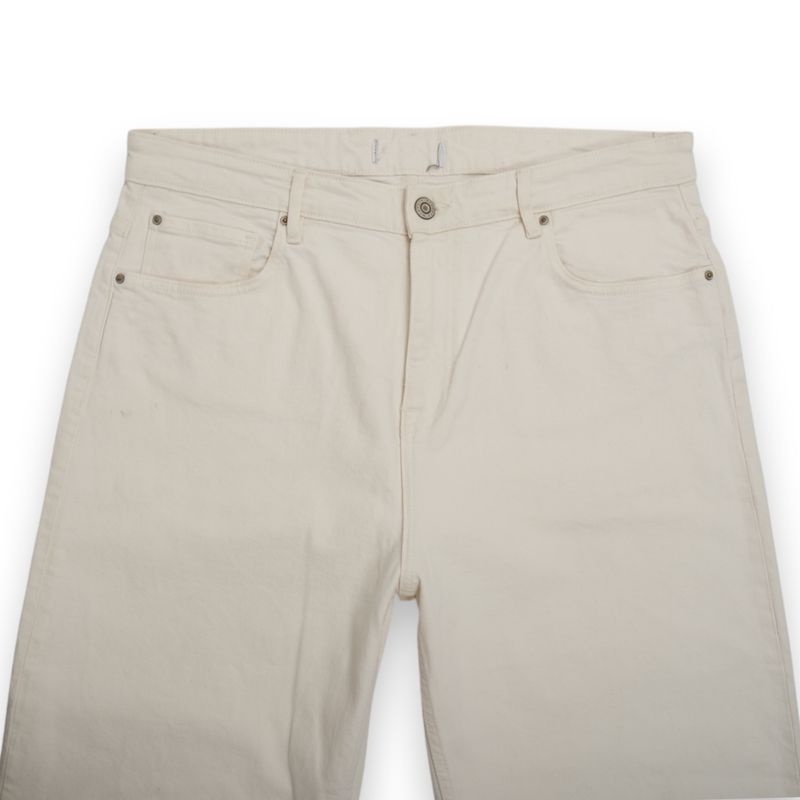 Off White High Rise Wide Jeans