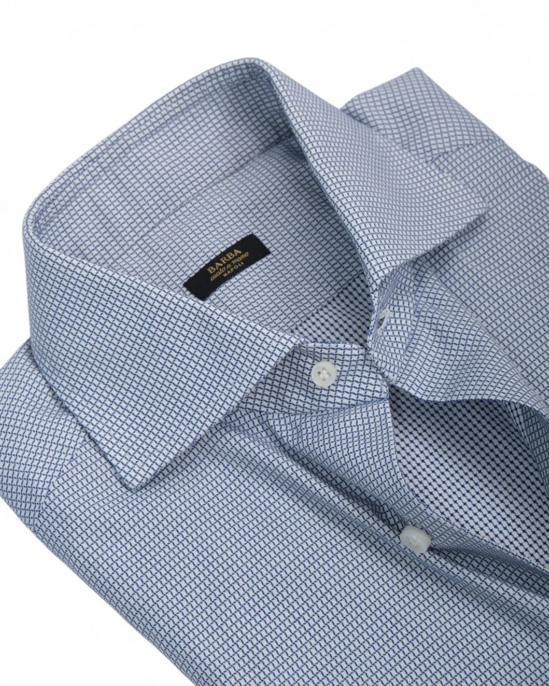 White/Blue Structured Shirt