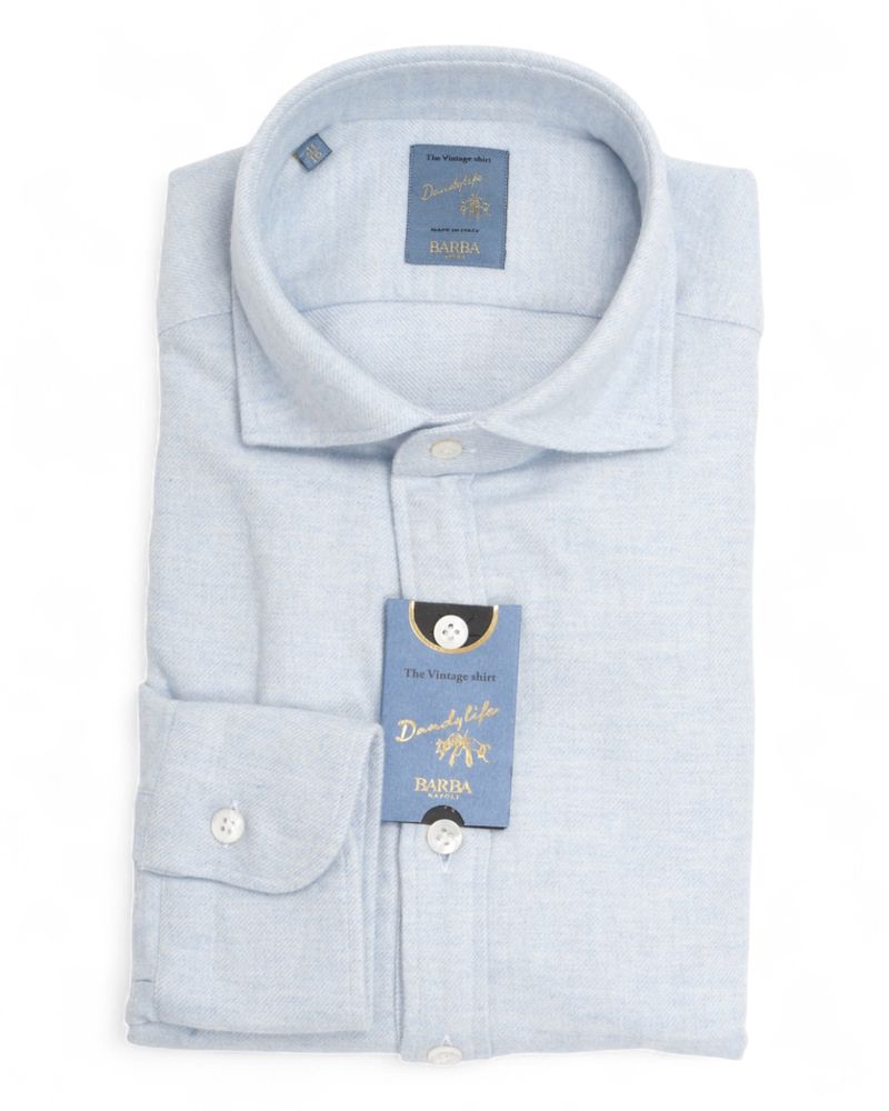 Sky Blue Popover Flannel Shirt