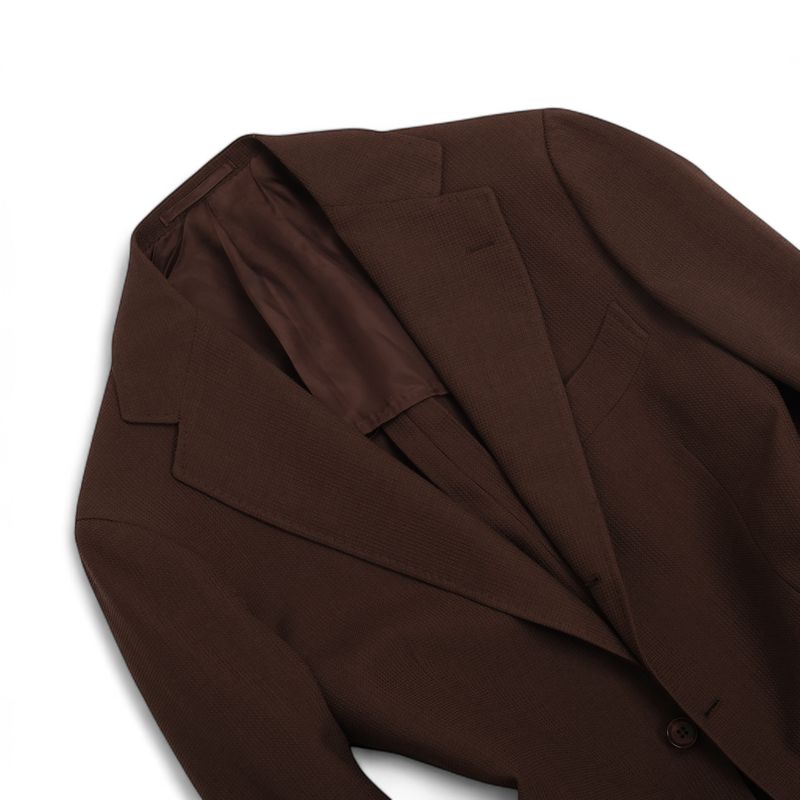 Brown Basket Weave Balloon Sports Jacket