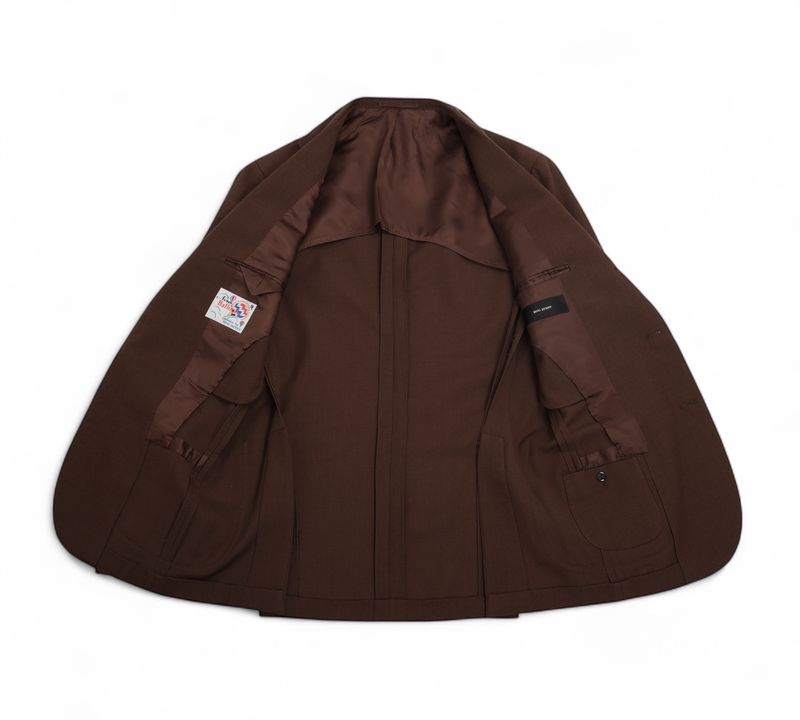 Brown Basket Weave Balloon Sports Jacket