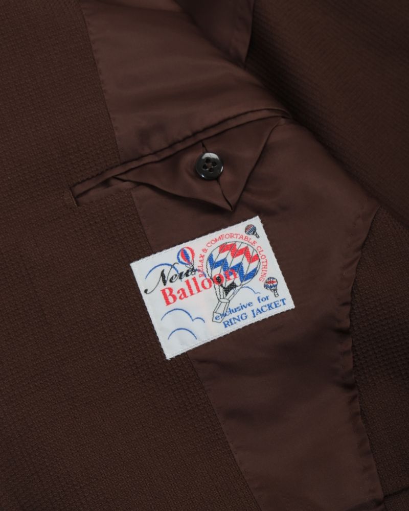 Brown Basket Weave Balloon Sports Jacket