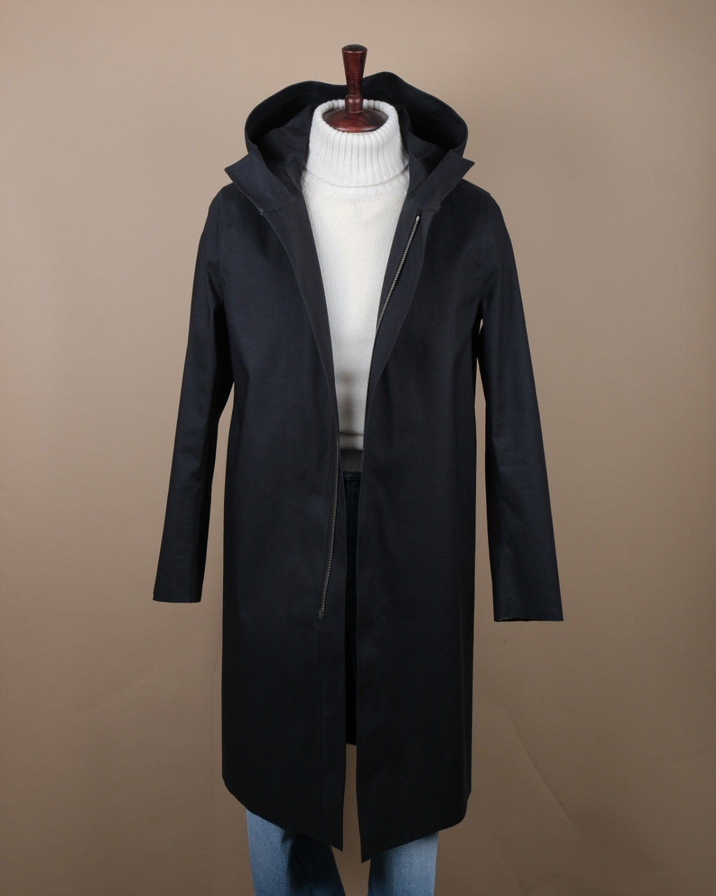 Black Bonded Cotton Rain Coat by Mackintosh