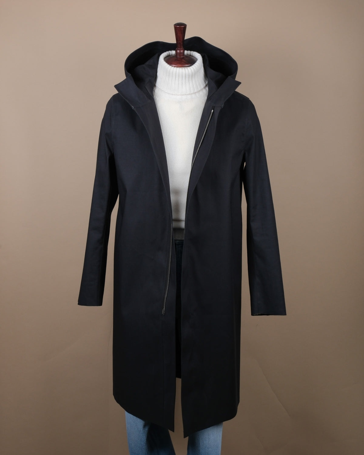 Black Bonded Cotton Rain Coat by Mackintosh