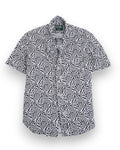 Black/White Patterned Short-Sleeve BD. Shirt  by Gitman Bros