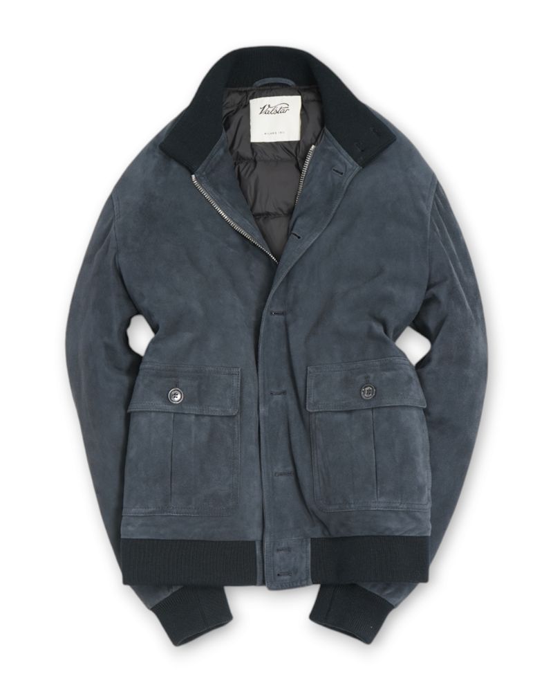 Blue jacket with black trim on a white background Valstarino by Valstar