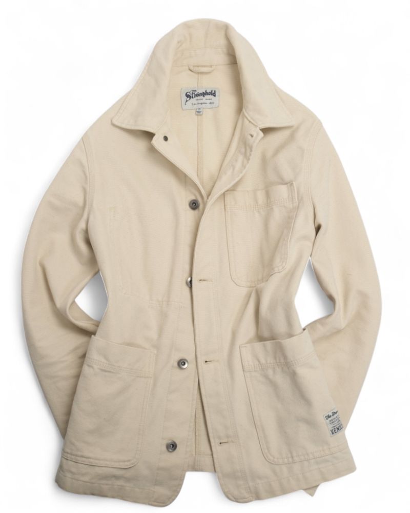 Light Beige Workwear Chore Jacket