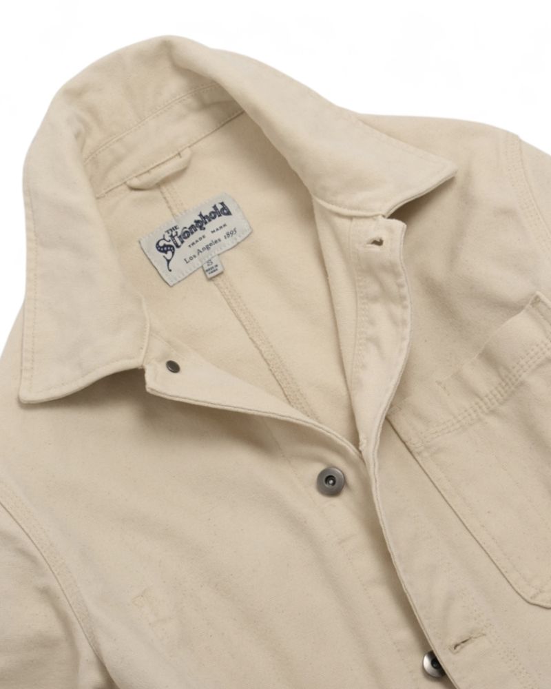 Light Beige Workwear Chore Jacket