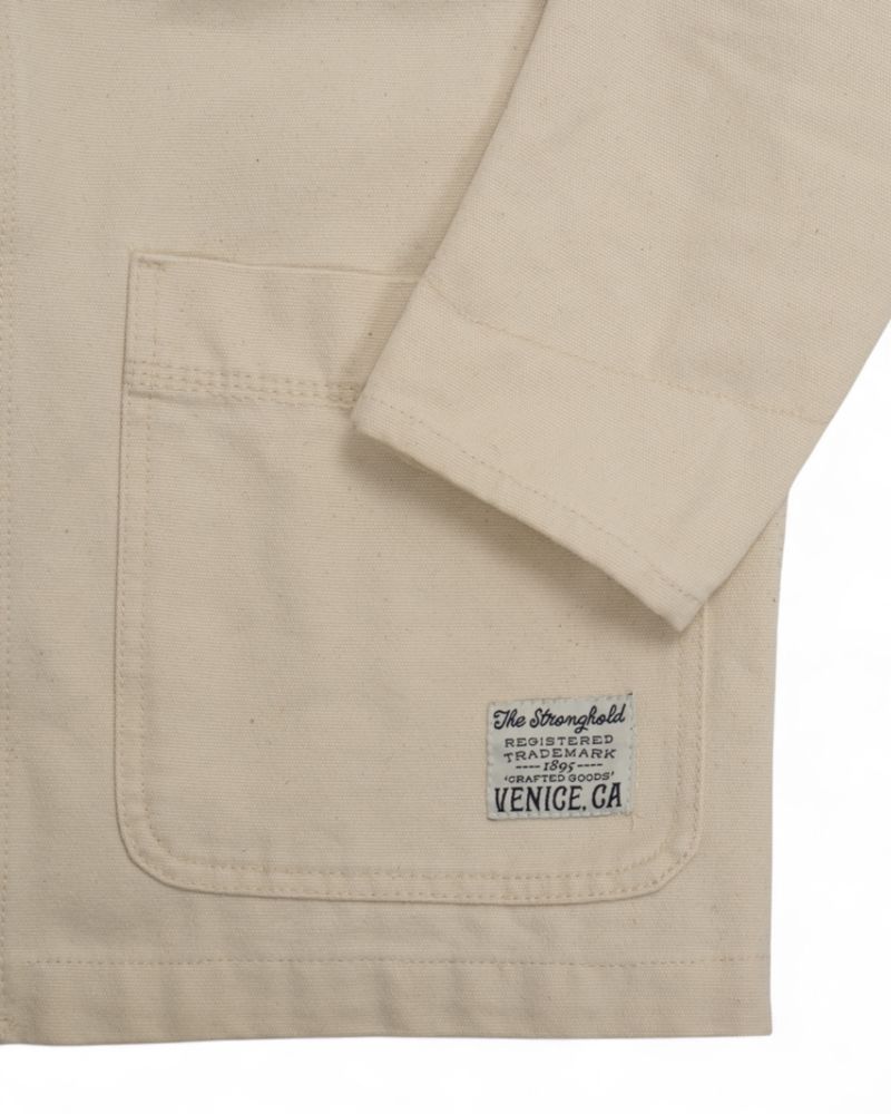 Light Beige Workwear Chore Jacket