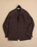 Brown Irish Linen Overshirt by Luca Avitabile for Permanent Style